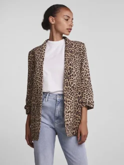 PCBOSELLA 3/4 PRINTED BLAZER NOOS BC natural