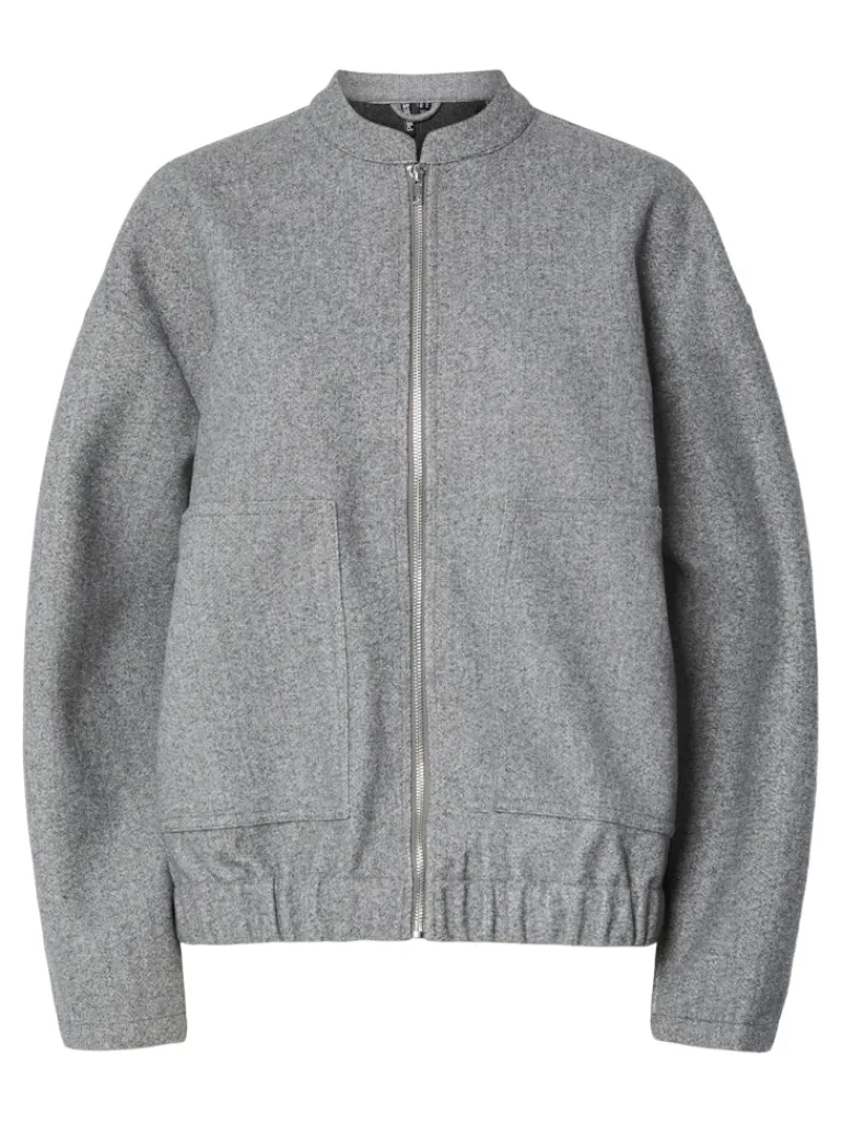 PCDEBBIE LS BOMBER JACKET NOOS BC light grey melange