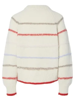 PCNELIA LS O-NECK KNIT NOOS BC birch
