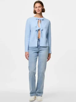 PCSILLY LS REV TIE KNIT NOOS BC cashmere blue