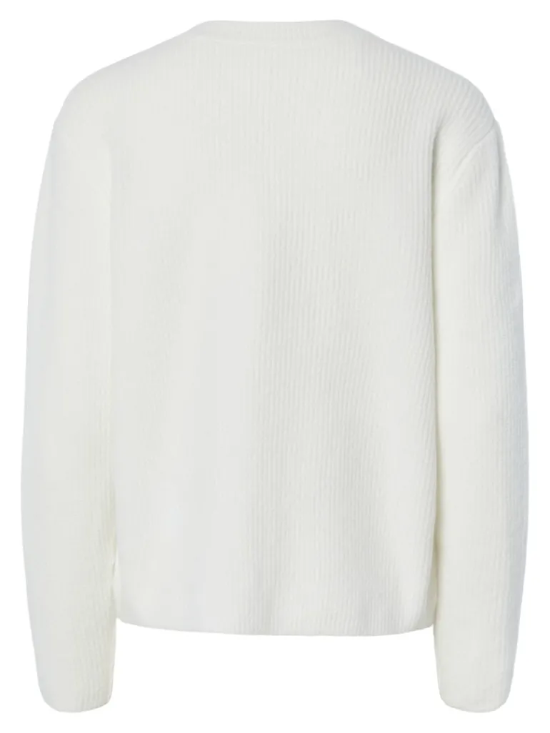 PCSILLY LS REV TIE KNIT NOOS BC cloud dancer