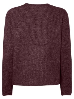 PCSILLY LS REV TIE KNIT NOOS BC tawny port