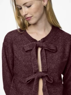 PCSILLY LS REV TIE KNIT NOOS BC tawny port