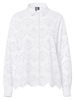 PCVILDE LS SHIRT WVN NOOS bright white