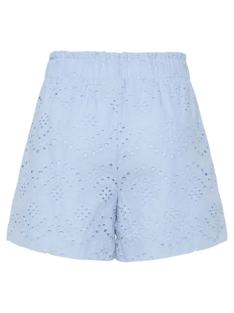PCVILDE MW SHORTS WVN NOOS cashmere blue