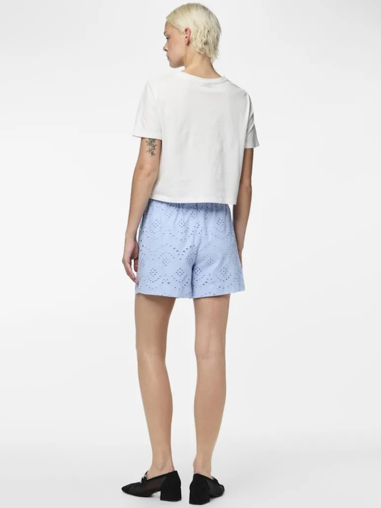 PCVILDE MW SHORTS WVN NOOS cashmere blue