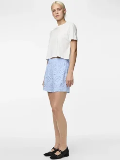 PCVILDE MW SHORTS WVN NOOS cashmere blue