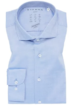 Performance Shirt Natté-Stretch Langarm mittelblau