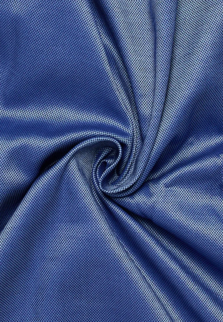 Performance Shirt Natté-Stretch Langarm blau