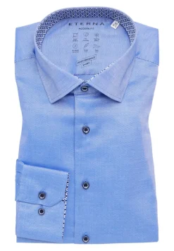 Performance Shirt Natté-Stretch Langarm royal blau