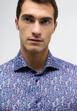 Performance Shirt Stretch Langarm blau