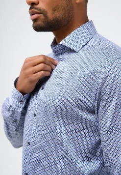 Performance Shirt Stretch Langarm blau