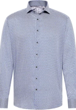 Performance Shirt Stretch Langarm blau