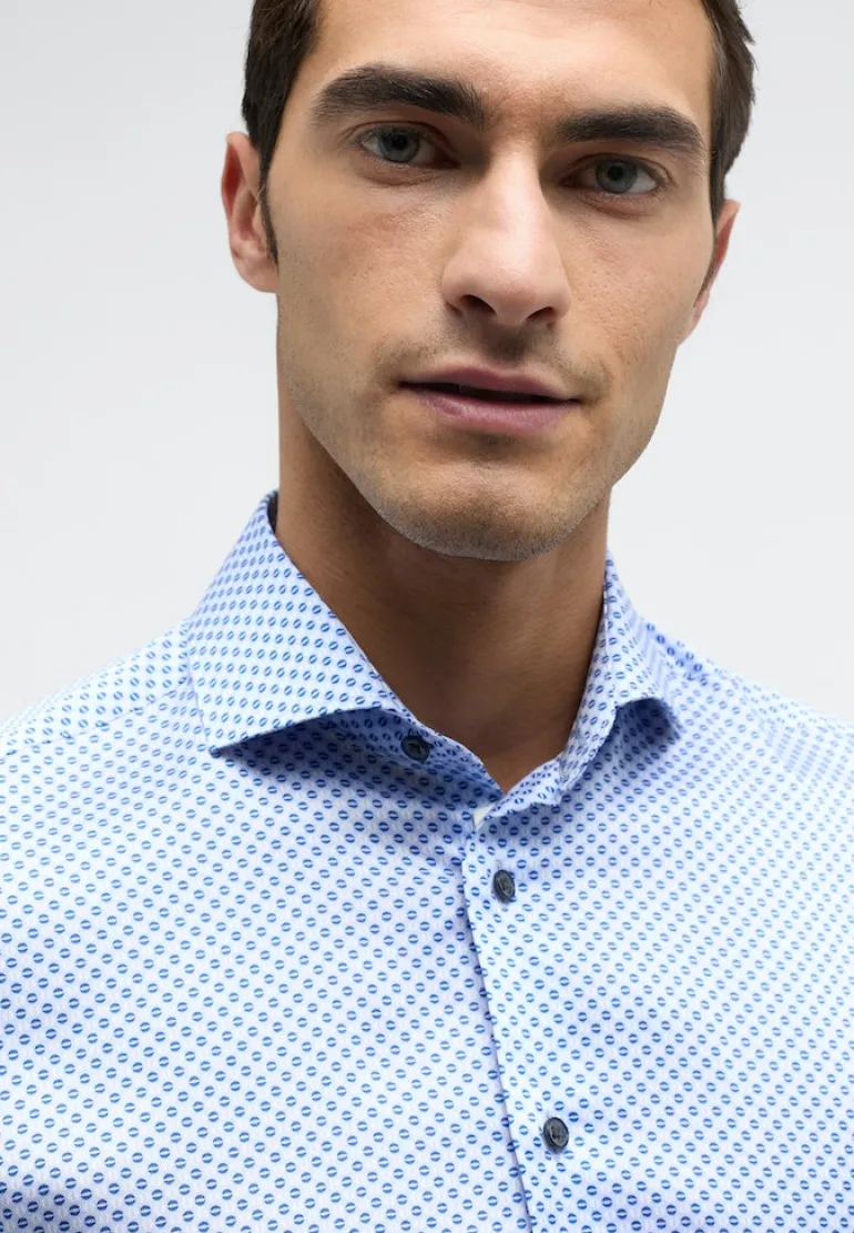 Performance Shirt Stretch Langarm blau