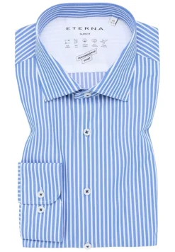 Performance Shirt Twill Langarm mittelblau