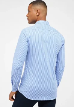 Performance Shirt Twill Langarm mittelblau