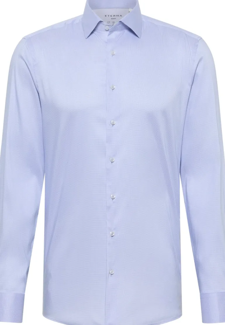 Performance Shirt Twill-Stretch Langarm hellblau
