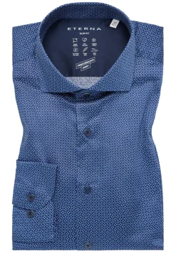 Performance Shirt Twill-Stretch Langarm blau