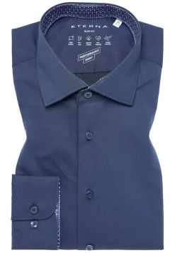 Performance Shirt Twill-Stretch Langarm navy
