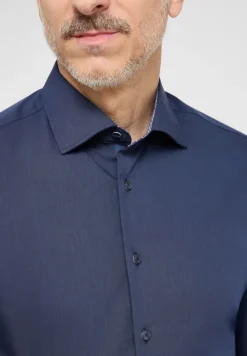 Performance Shirt Twill-Stretch Langarm navy