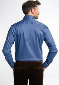 Performance Shirt Twill-Stretch Langarm blau1
