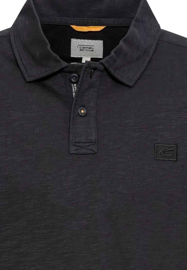 Piqué-Poloshirt aus zertifiziertem Organic Cotton asphalt