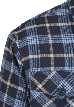 Plaid Quilted Shirt Jacket lightblue darkblue