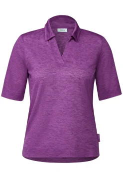 Poloshirt in Leinen-Optik magenta lacquer