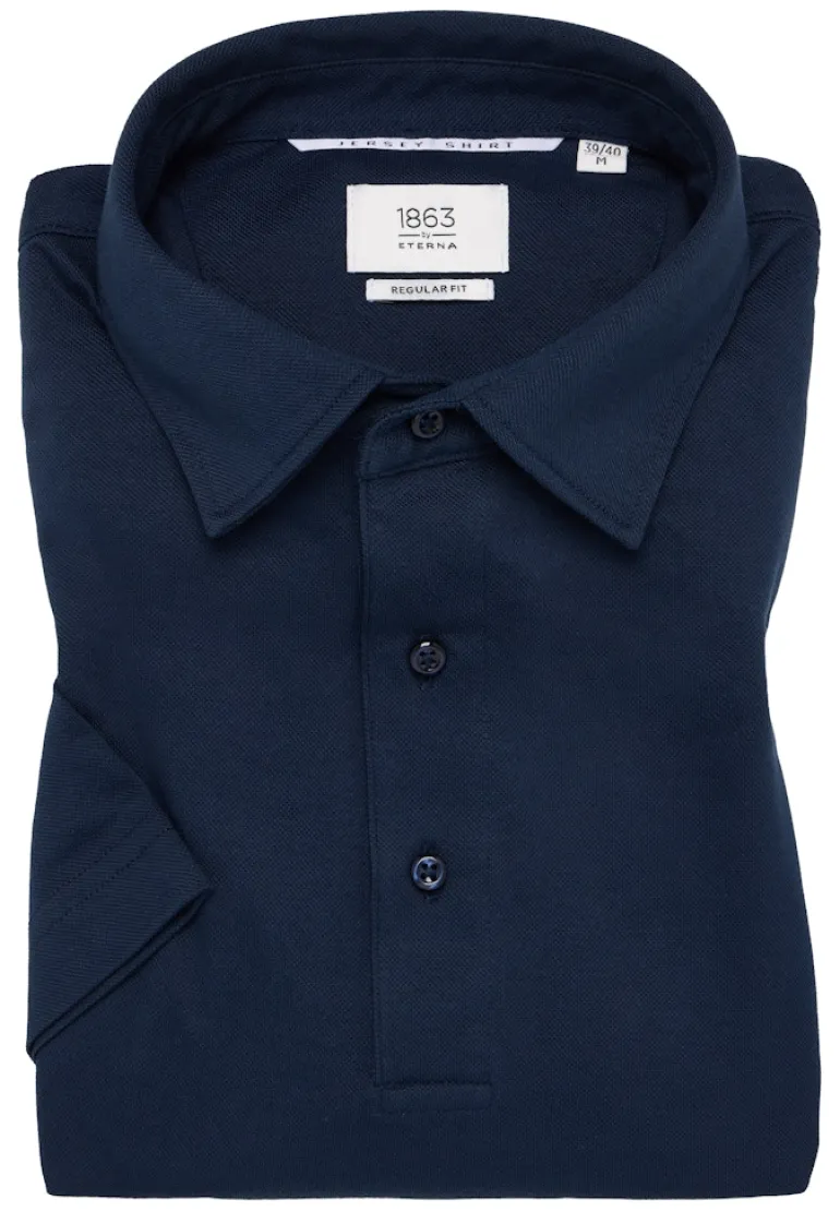 Poloshirt Piquée Kurzarm navy