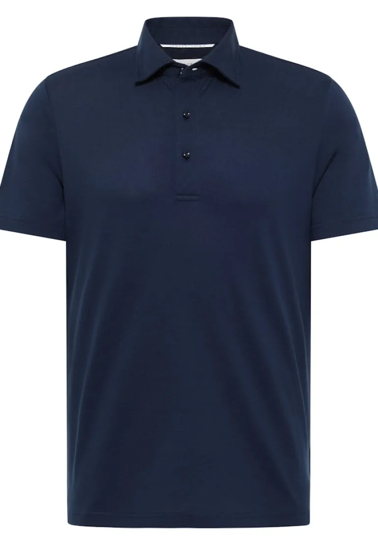 Poloshirt Piquée Kurzarm navy