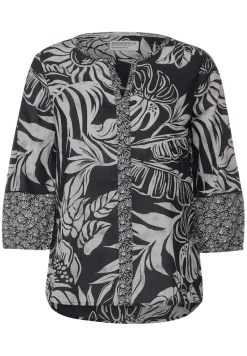 Printmix Bluse carbon grey