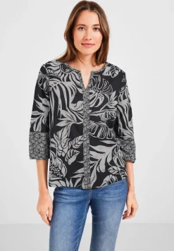 Printmix Bluse carbon grey