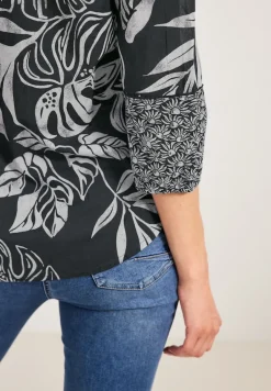 Printmix Bluse carbon grey
