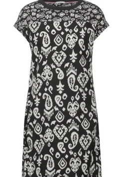 Print Mix Kleid black