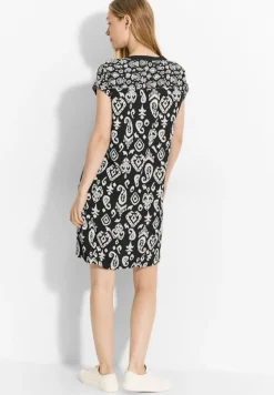 Print Mix Kleid black