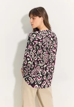 Print Tunika Bluse black