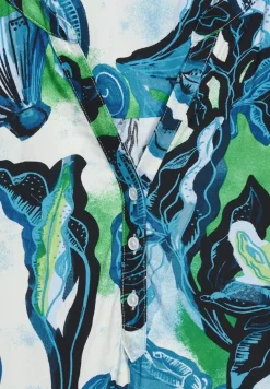 Print Viskose Bluse vanilla white