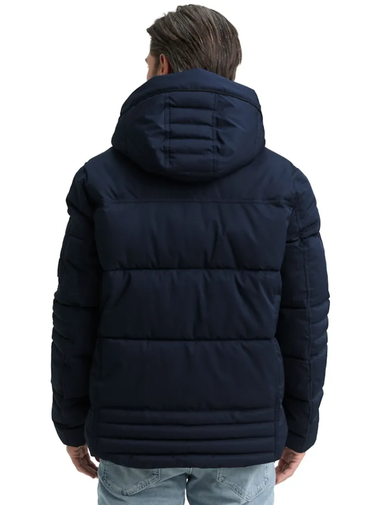 Puffer-Jacke mit abnehmbarer Kapuze sky captain blue