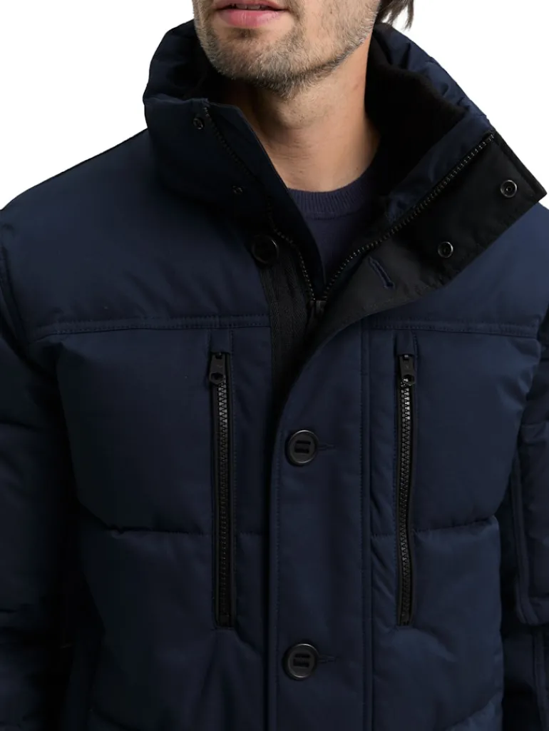 Puffer-Jacke mit abnehmbarer Kapuze sky captain blue