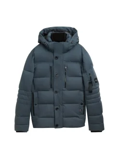 Pufferjacke mit abnehmbarer Kapuze stormy blue