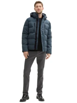 Pufferjacke mit abnehmbarer Kapuze stormy blue