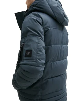 Pufferjacke mit abnehmbarer Kapuze stormy blue