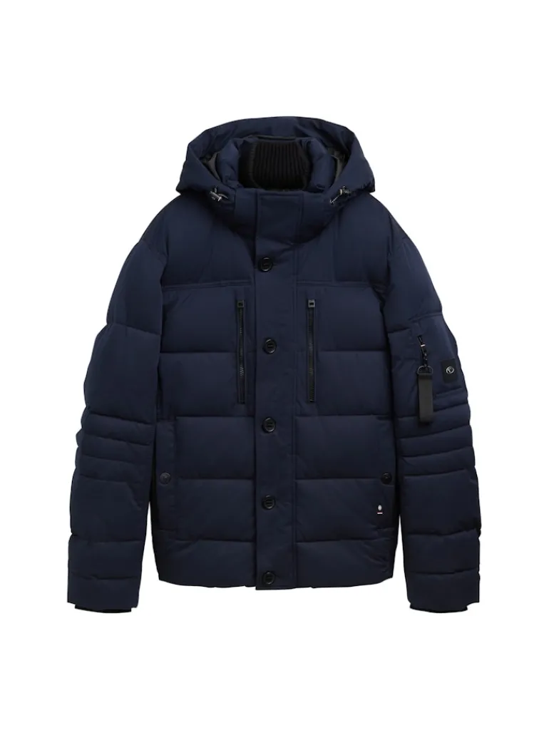 Pufferjacke mit abnehmbarer Kapuze sky captain blue