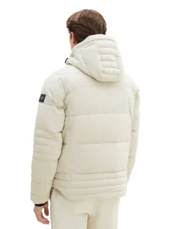 Pufferjacke mit abnehmbarer Kapuze beige alfalfa