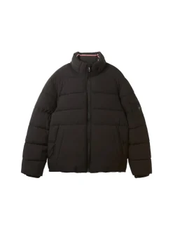Pufferjacke mit versteckter Kapuze black