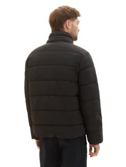 Pufferjacke mit versteckter Kapuze black
