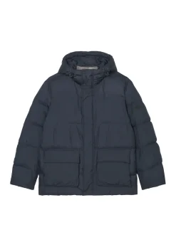 Puffer-Kapuzen-Jacke regular dark navy