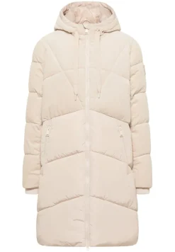Puffer Mantel mit Cordmix teddy vanilla white