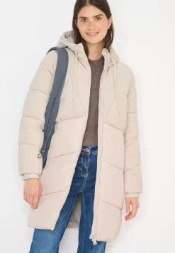 Puffer Mantel mit Cordmix teddy vanilla white