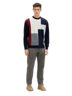 Pullover mit Colour Blocking knitted multi color block
